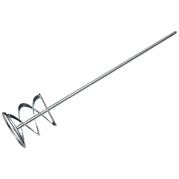 Galvanised Mixing Paddle 120x600mm Paint Mixer Plaster Render Whisk Mortar Mix 